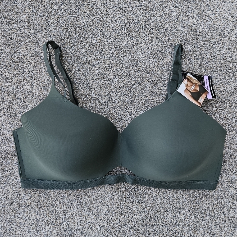 MAIDENFORM MODERN WIRELESS BRA SN1257 Dark Green Size XXXL 3XL NWT